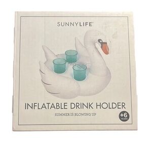 Sunnylife White Swan inflatable drink hold 3-cups